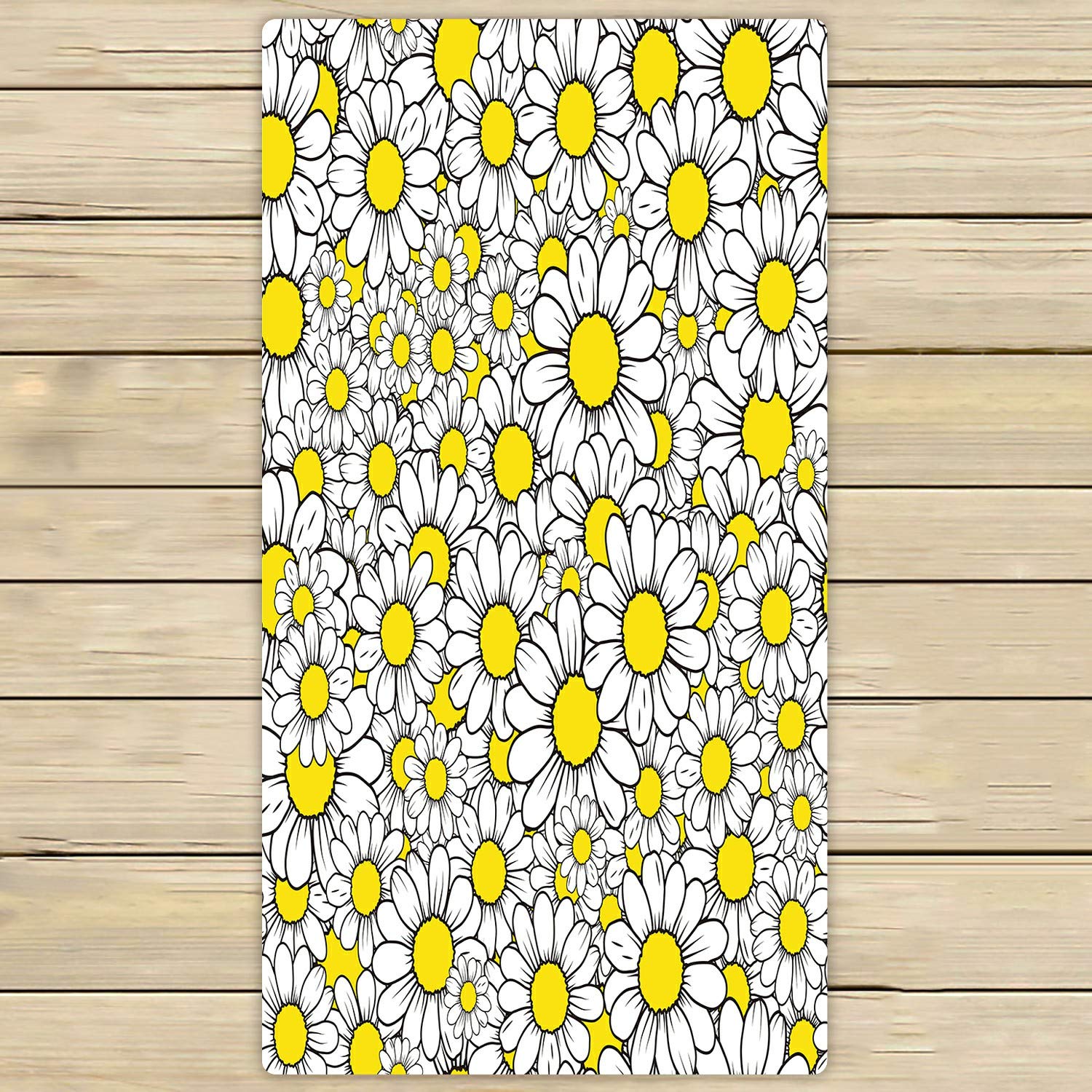 Premium Daisy Field Beach Bath Towel - Soft & Absorbent 30x56 Inch for Shower, Pool, Spa, Travel & Outdoor Activities - Quick Dry & Lightweight for Home & Vacation Use