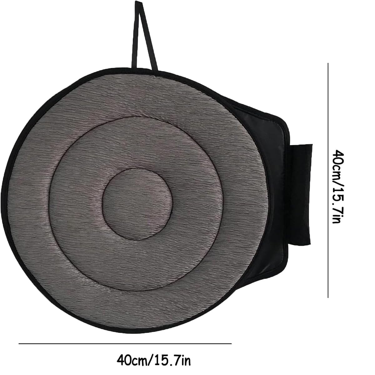 360° Rotating Car Seat Cushion for Elderly - Non-Slip Swivel Support, Gray - Ideal for Seniors, Disabled, and Long Drives