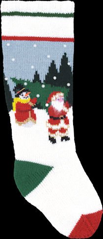 Christmas Stocking Knitting Kit - DIY Holiday Stocking for Tree Decorations | Perfect for Festive Home Decor, Gift Giving & Christmas Crafts