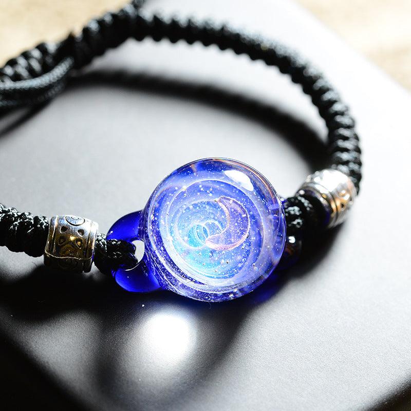 Creative Universe Element Glass Bracelet - Handmade Boho Jewelry for Women - Perfect for Yoga, Meditation & Spiritual Healing