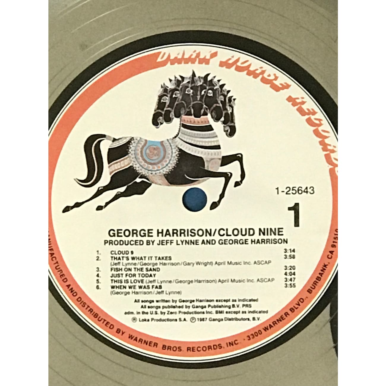 George Harrison Cloud 9 RIAA Certified Platinum Album Award - Official Music Collectible for Beatles Fans & Vinyl Record Enthusiasts - Perfect for Home Display, Music Room Decor & Beatles Memorabilia Collections