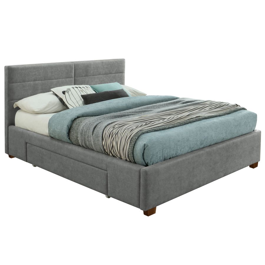 Platform Queen Storage Bed - Emilio Modern Bed Frame with Underbed Drawers for Extra Space | Perfect for Small Bedrooms, Guest Rooms & Dorm Organization