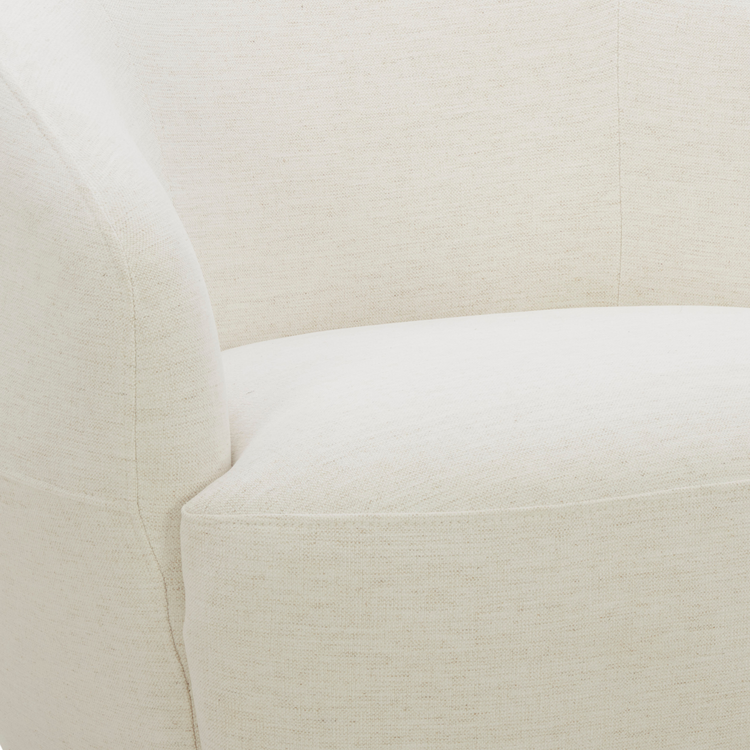 Swivel Chair with Crypton® Fabric - Modern Pod Design for Living Room, Office & Lounge - Nomad Snow Color - Comfortable & Stylish Seating Solution