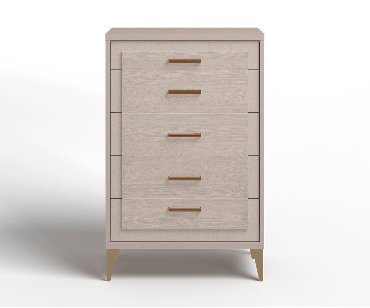 Antonella High Chest Dresser - Modern 5-Drawer Storage Cabinet for Bedroom, Living Room & Office - Solid Wood Furniture with Sleek Design & Ample Storage Space