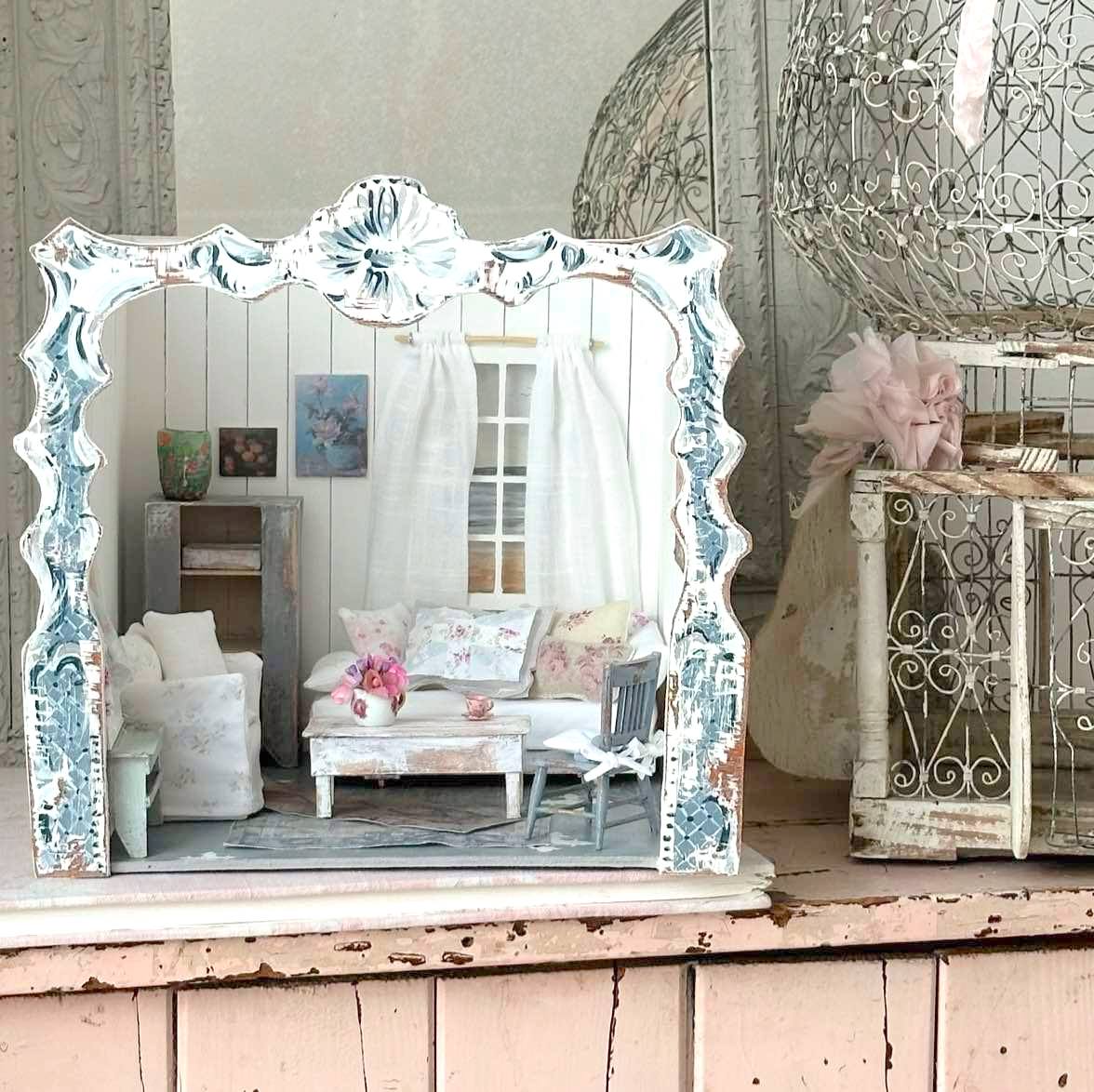 Handcrafted Miniature Prairie Room Boxes by Ben Peck Whitson - Perfect for Dollhouse Decor, Collectibles & Home Display