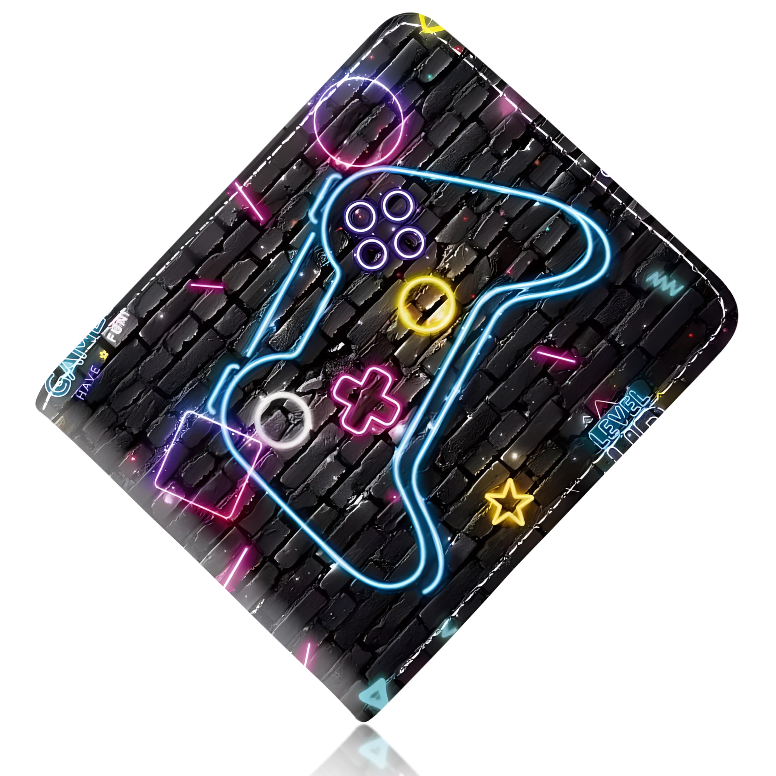 Premium Leather Gaming Wallet for Teens & Men - Slim Bi-Fold Game Card Holder with Coin Pocket - Stylish Aesthetic Wallet for Gamer Boys (Game-Neo) - Perfect for Gaming Conventions, School & Everyday Use