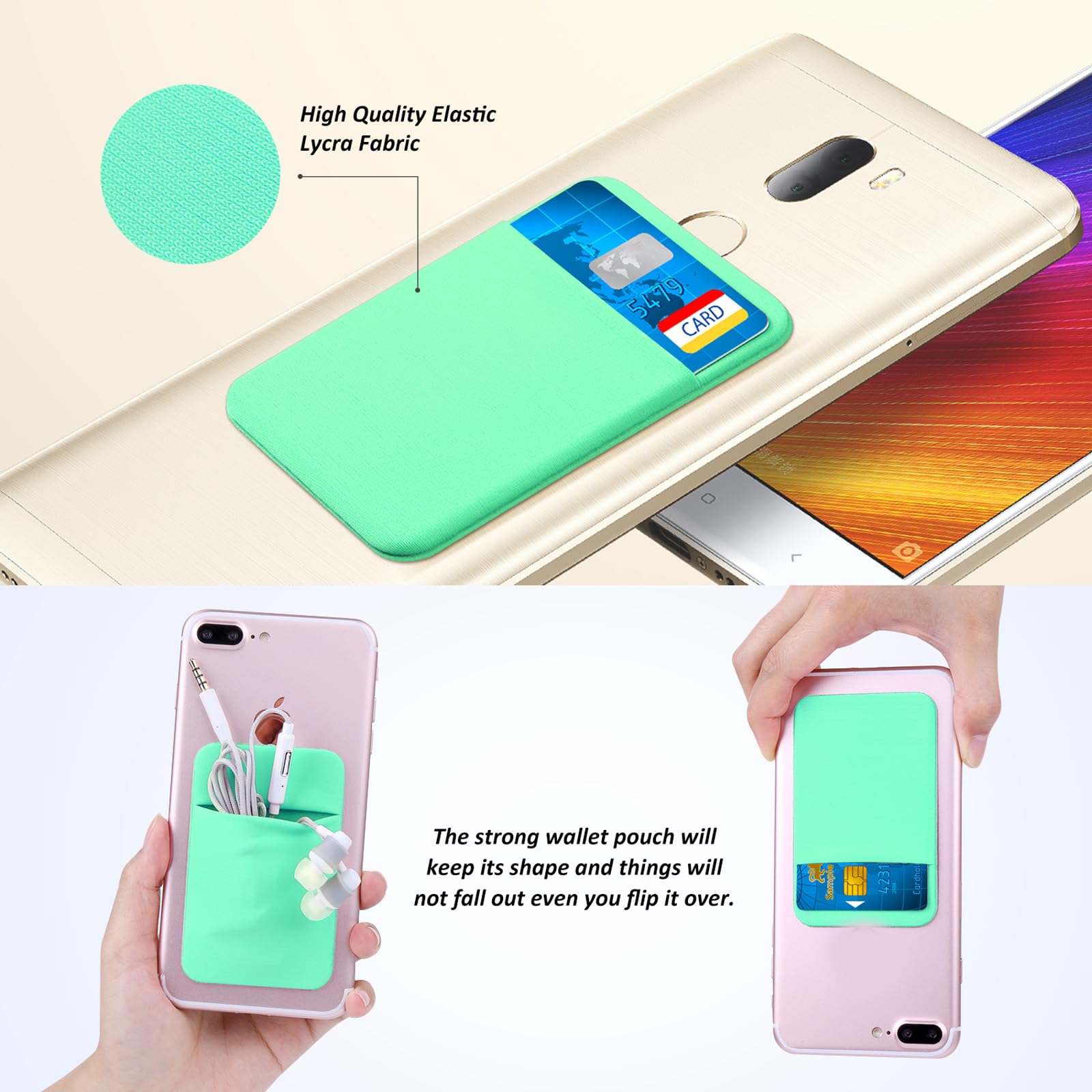 Costyle Slim Credit Card Holder - Stick On Phone Wallet for iPhone & Android | Secure & Convenient for Travel, Shopping & Daily Use