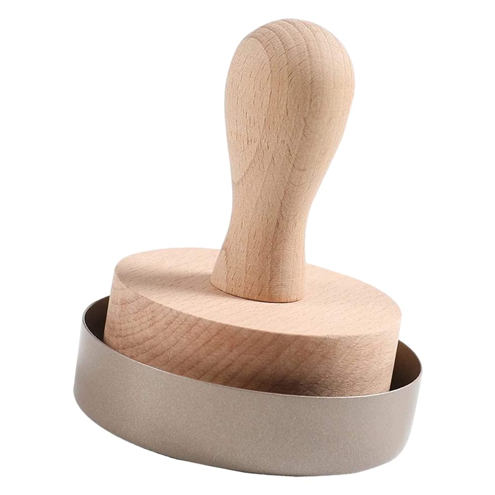 Wooden Egg Tart Press Tool - DIY Baking Dough Press & Pastry Tamper with Wooden Mold for Perfect Egg Tarts | Ideal for Home Baking, Pastry Shops & Dessert Making