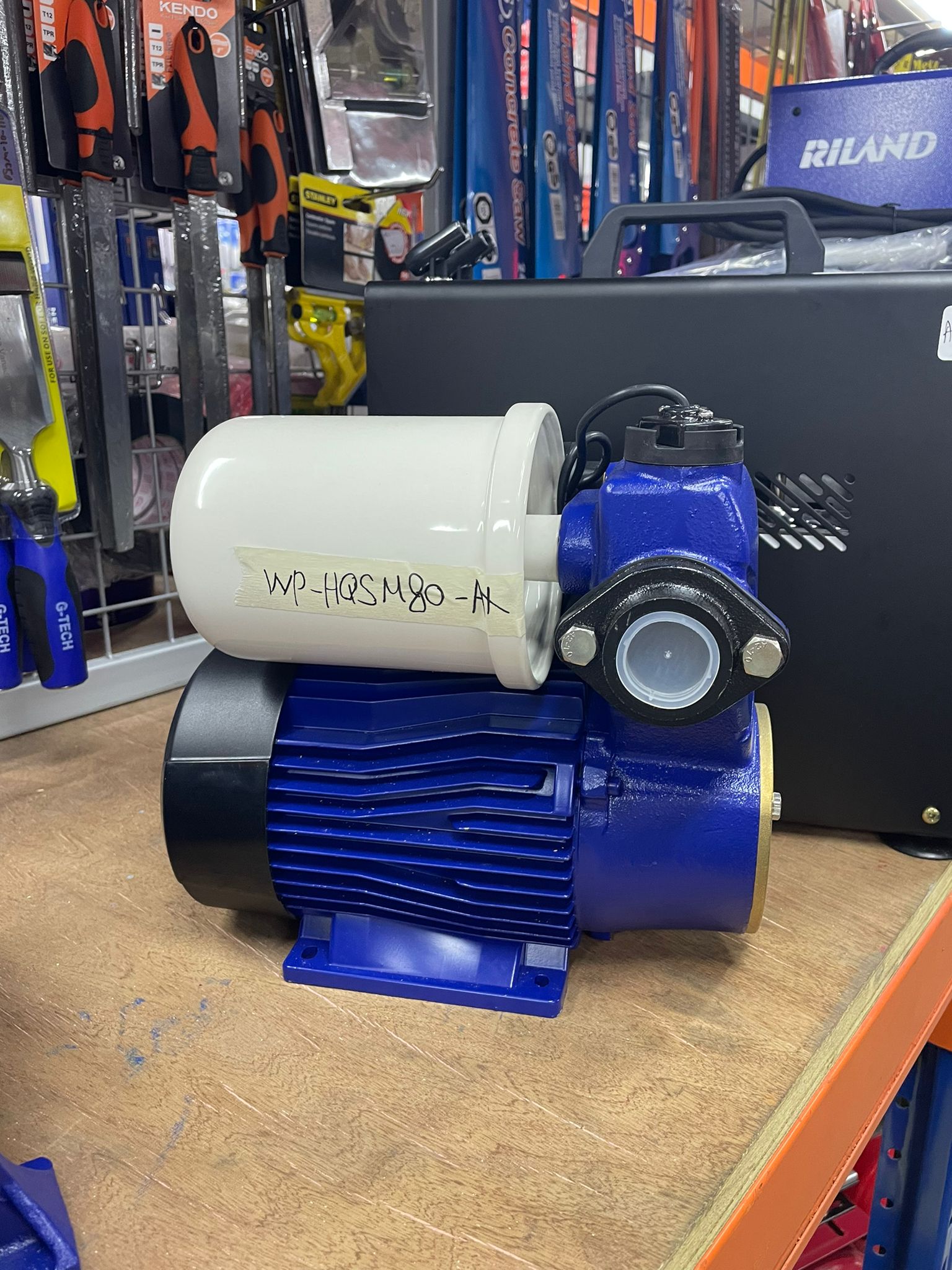 Aiko 220V 1 Outlet 1Hp Motor Smart Self Priming Auto Booster Pump WP HQSM80 AX - Ideal for Home Water Pressure Boosting, Garden Irrigation & Small Industrial Applications