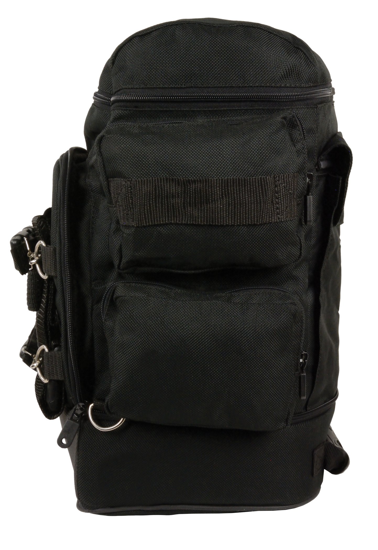 Milwaukee SH688-BLK-PCS Black 1200D Nylon Motorcycle Helmet Bag & Sissy Bar Bag - Waterproof Storage for Bikers, Cruisers & Road Trips