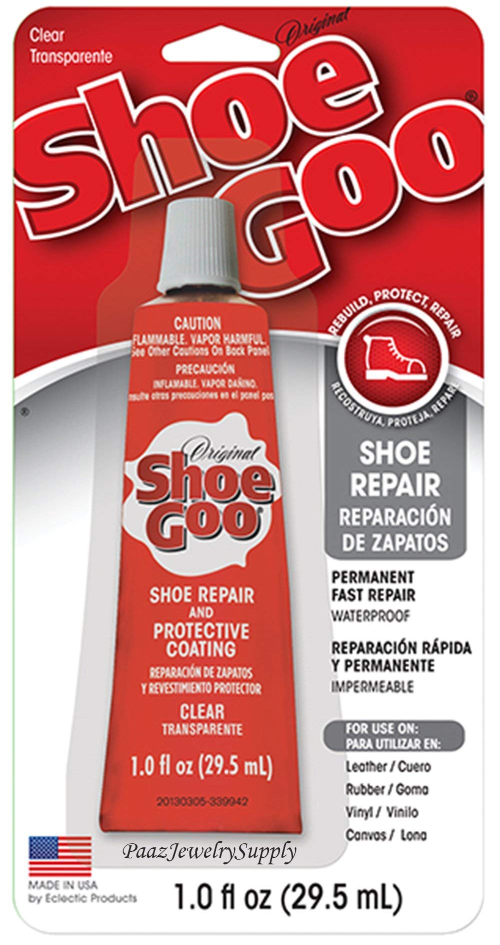 Shoe GOO 110232 8-Pack 1-Ounce Clear Shoe Repair & Coating Adhesive - Fixes Sneakers, Boots & Sandals for Long-Lasting Protection | Perfect for Outdoor, Sports & Daily Wear