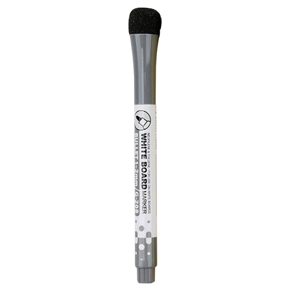 Magnetic Whiteboard Marker - Black Erasable Dry Erase Pen for Office, School & Home - Smooth Writing Whiteboard Marker for Presentations, Teaching & Creative Note Taking