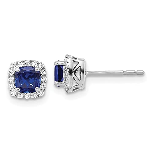 10k White Gold- Blue Sapphire