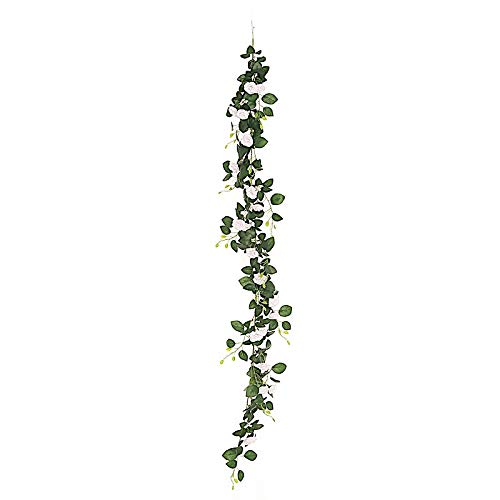 6 Feet Blush Pink Silk Rose Flower Garland with Green Leaves - Bulk Wedding Centerpiece Decorations for Aisle, Arch, Table Arrangements | Wholesale Party & Event Supplies