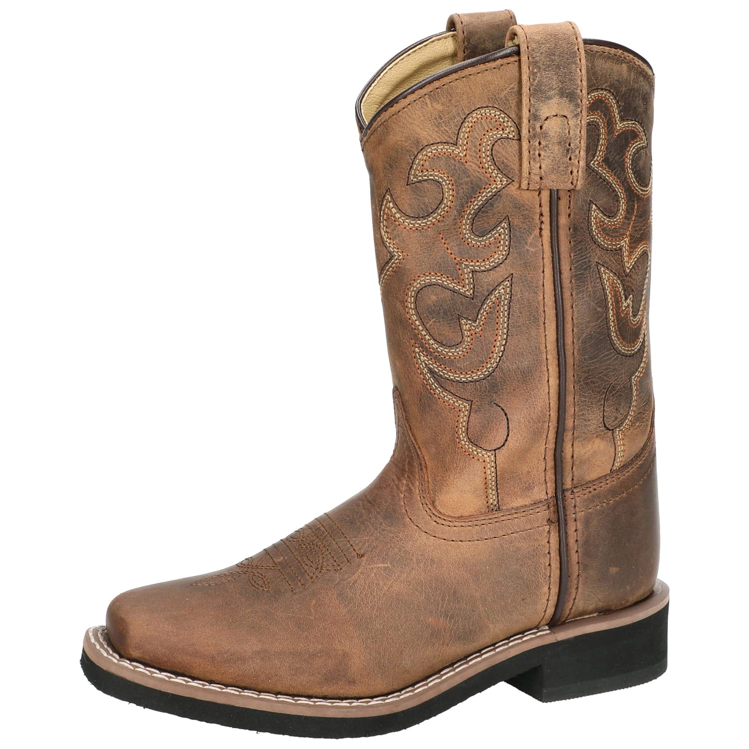 SMOKY MOUNTAIN BOOTS Kids Pueblo Western Boots - Genuine Leather Cowboy Boots for Boys & Girls - Perfect for Rodeo, Line Dancing & Western Fashion