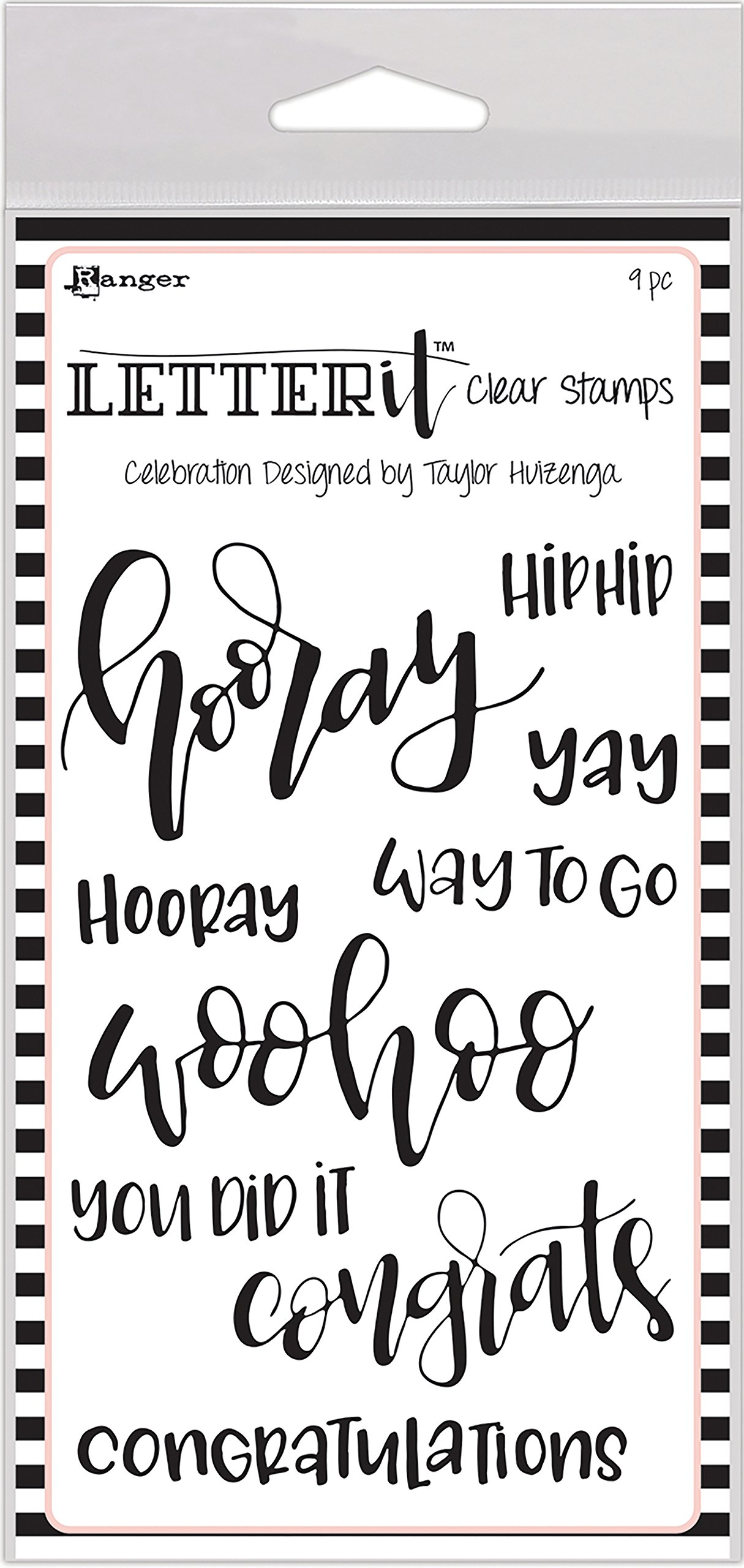 Ranger Letter It Clear Stamps - Celebration LEC59301 | DIY Scrapbooking & Card Making Stamps for Crafters