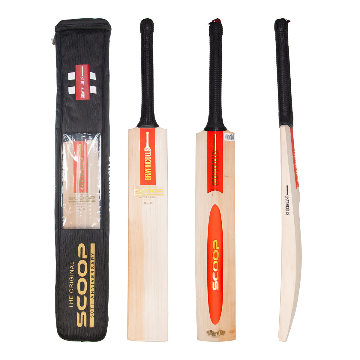 Gray Nicolls Scoop 50 Limited Edition Cricket Bat - Premium English Willow for Professional Players - Perfect for Matches & Training Sessions