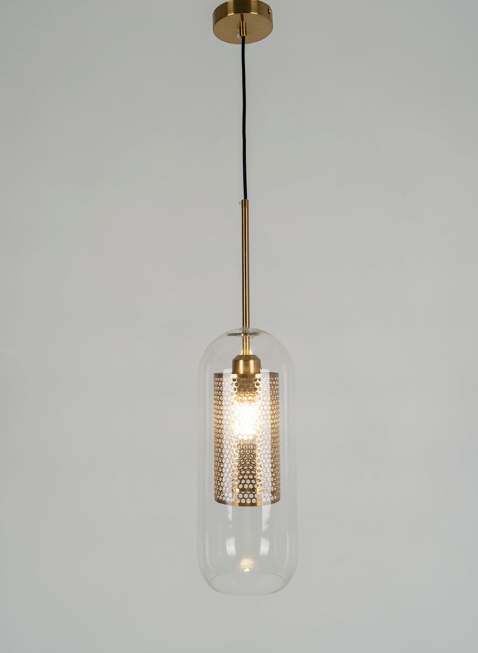 Chiswick Glass Pendant Light - Modern Hanging Ceiling Lamp for Kitchen Island, Dining Room & Bedroom Lighting