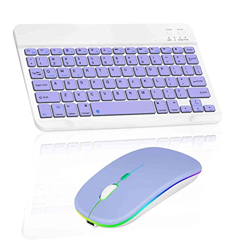 Lavender Purple Keyboard with RGB LED Lavender Purple Mouse