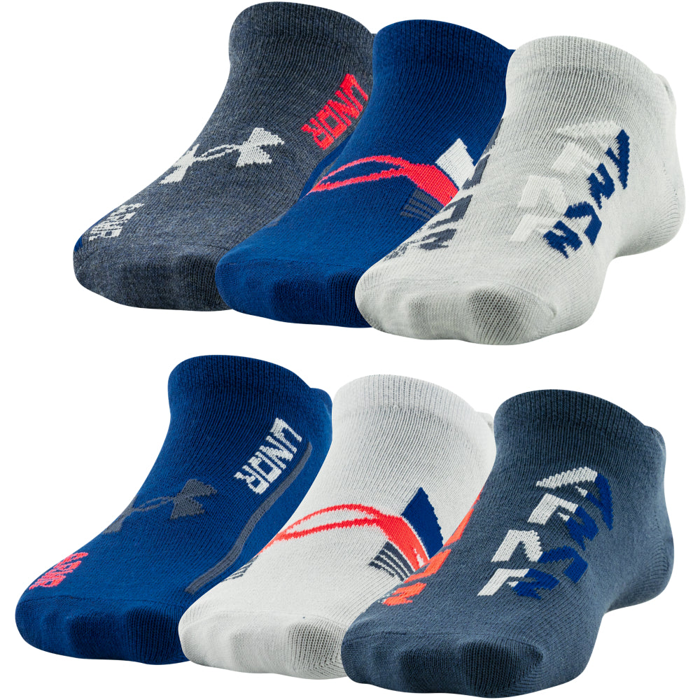 Under Armour Youth Essential Lite Low Cut Socks 6-Pack for Boys - Breathable & Comfortable Athletic Socks for Sports, School & Everyday Wear