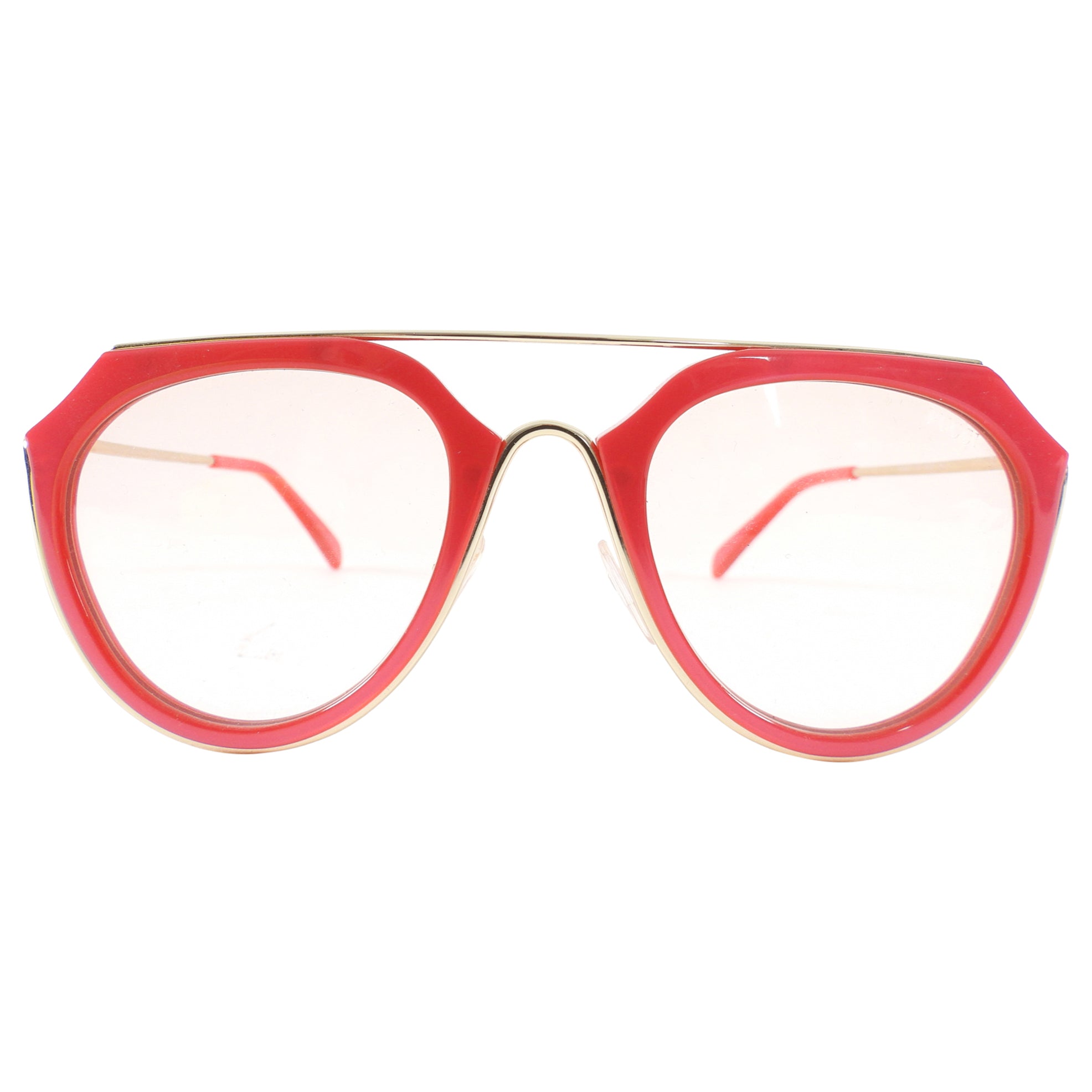 Emilio Pucci Pink Clear Frame Sunglasses for Women - Fashion Designer Shades for Summer, Beach & Outdoor Activities