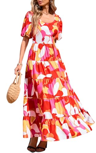 Red Multicolor Floral
