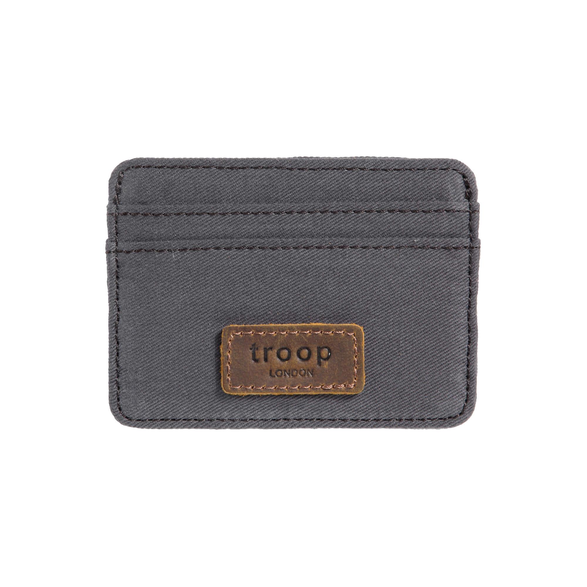 Eco-Friendly Cotton Card Holder by Troop London - RFID Blocking, Slim & Lightweight Horizontal Wallet for Men & Women - Perfect for Travel, Business & Everyday Use