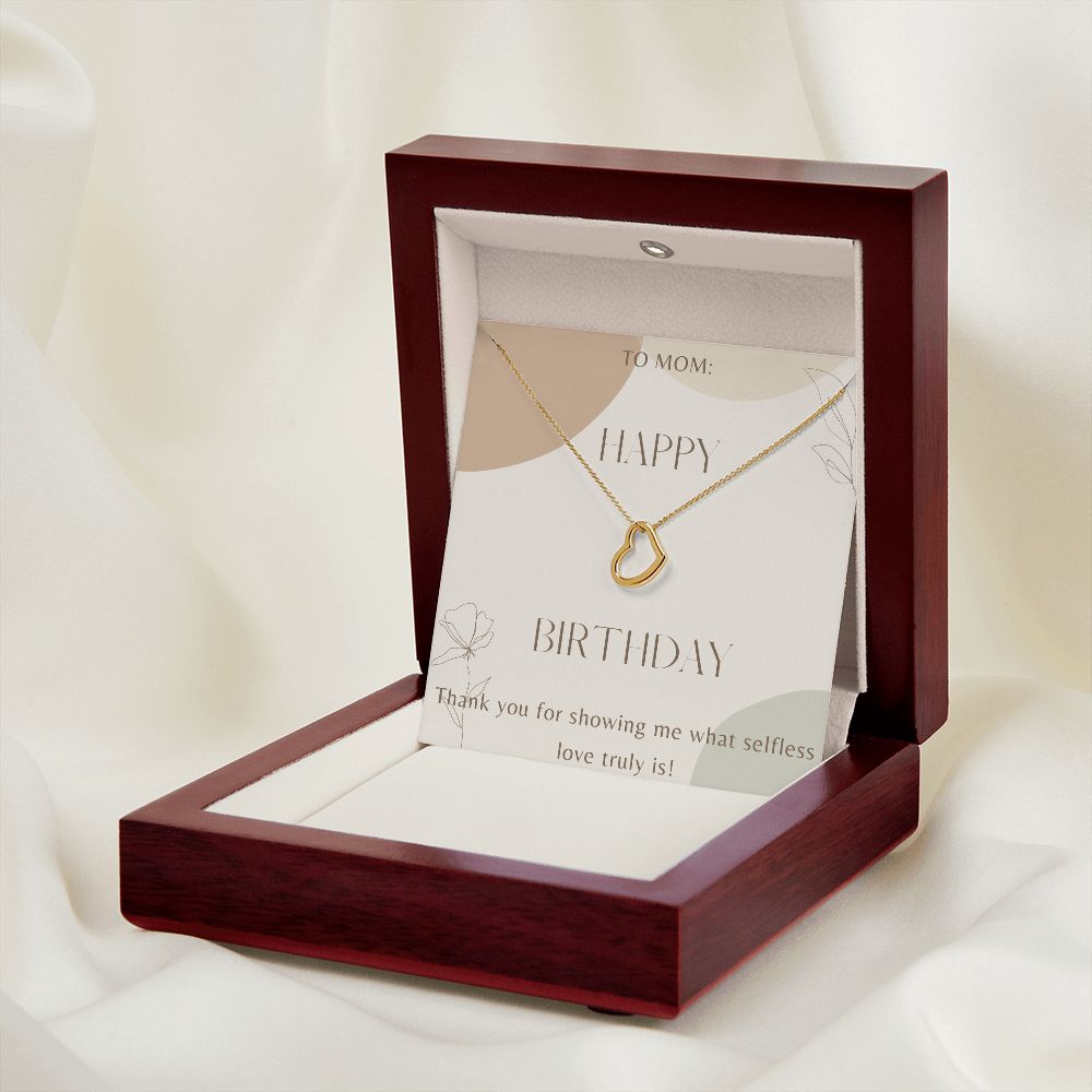Heart Necklace for Mom - Sterling Silver or 14K Gold Pendant Gift for Mother's Birthday, Anniversary, Valentine's Day - Perfect for Special Occasions & Everyday Wear