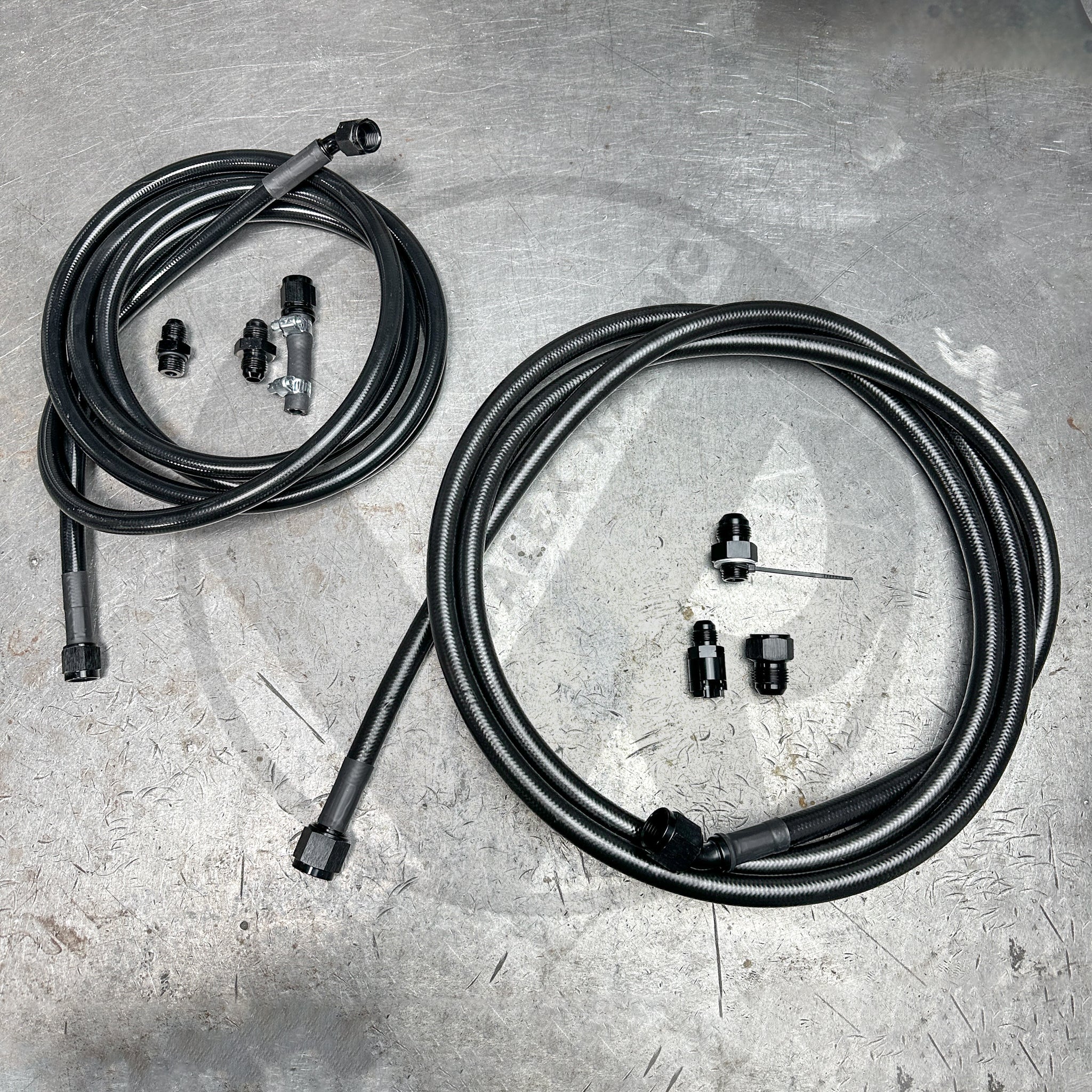 96-01 Acura Integra E85 Compatible Stainless Steel Fuel Lines Kit - 8AN Feed & 6AN Return (Black) | High Performance Fuel System Upgrade for Racing & Street Tuning