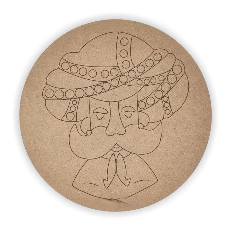 Stone X Jali Creation Pre-Marked Wooden Base Cutout for DIY Crafts, Home Decor, and Artistic Projects (WB-RAM Siya-5) – Perfect for Wall Hangings, Room Decorations, and Handmade Gift Making