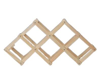 Premium Wooden Wine Rack - Holds 3/6/10 Bottles - Wall Mount Kitchen Storage Organizer for Home Bar & Dining Room Decor (Natural Wood Finish, 6-Bottle) - Perfect for Wine Cellars, Restaurants & Gift Giving