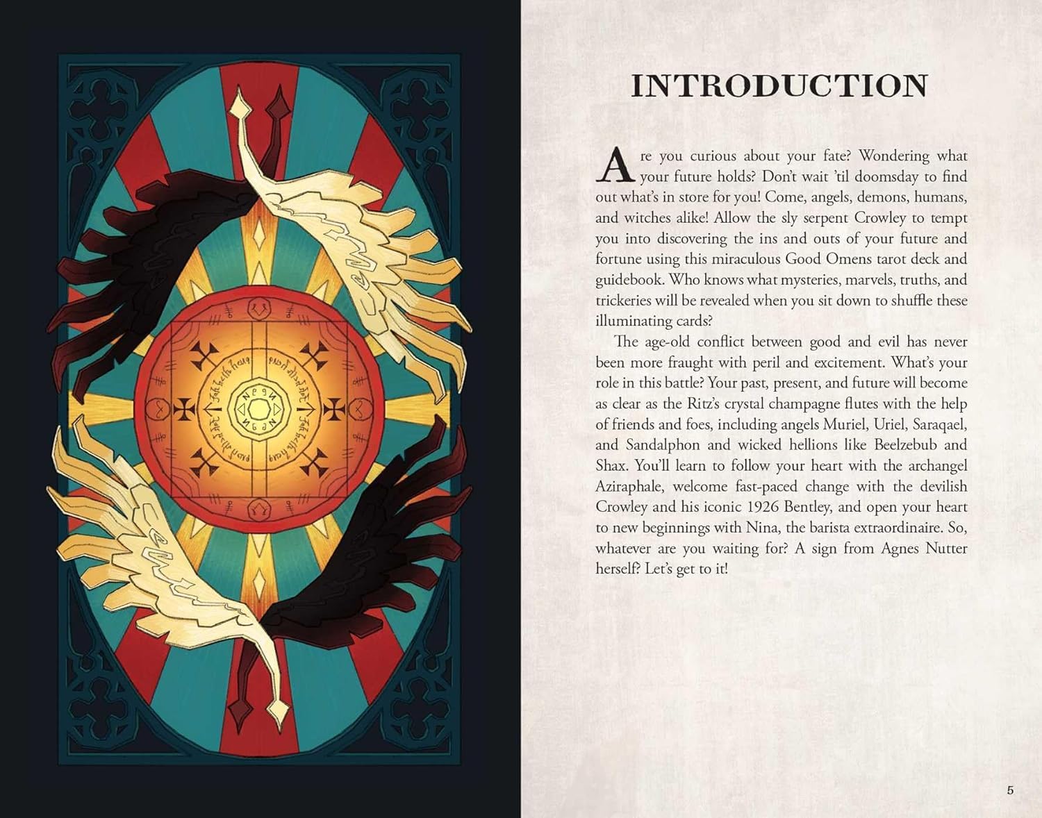 Good Omens Tarot Deck with Guidebook - 78-Card Divination Set for Beginners & Professionals - Perfect for Spiritual Guidance, Meditation & Gift Giving