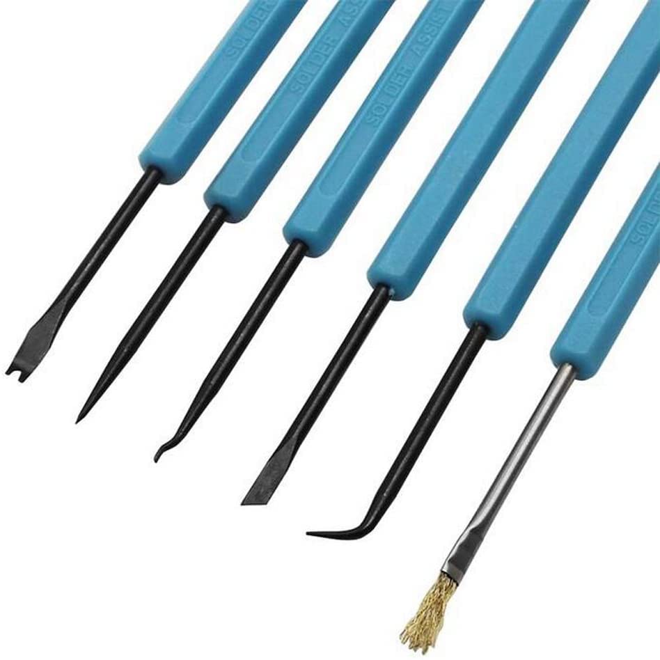 Utoolmart 6-in-1 Double Sided Soldering Assist Tool Kit - Electronic Component Welding & Grinding Accessories for PCB Repair, DIY Projects, and Electronics Maintenance (Perfect for Hobbyists and Professionals)