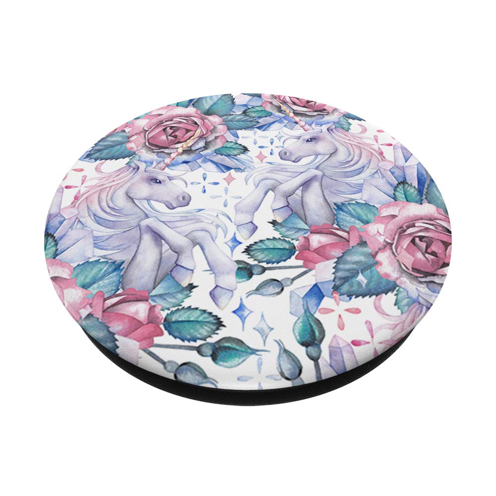 Unicorns & Roses Phone Stand Holder for Mobile Devices - Compatible with PopSockets Grip & Stand for iPhone, Android Smartphones & Tablets - Perfect for Desk, Car, Bedside & Office Use