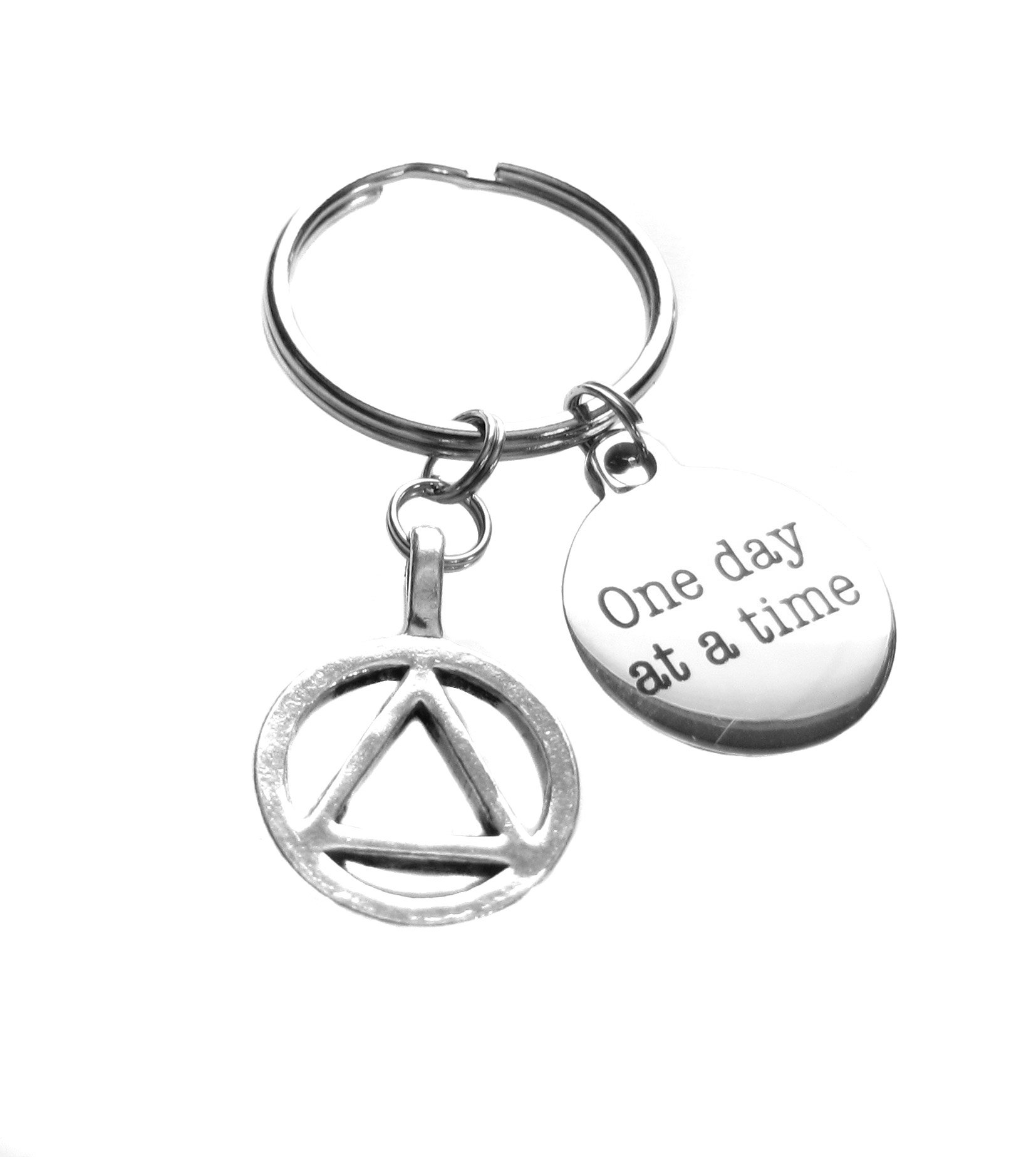Alcoholics Anonymous AA Symbol 12 Step Recovery Gift - One Day at a Time Motivational Token for Sobriety & Addiction Recovery Support (Great for Meetings, Anniversaries & Encouragement Gifts)