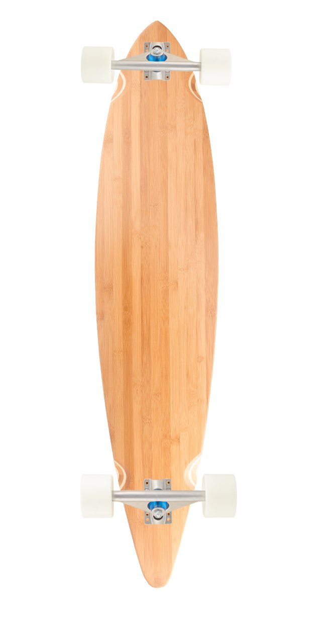 Premium Bamboo Pin Tail Blank Skateboard Deck - Eco-Friendly & Durable for Cruising & Carving - Perfect for Commuting, Campus Riding & Beach Cruising