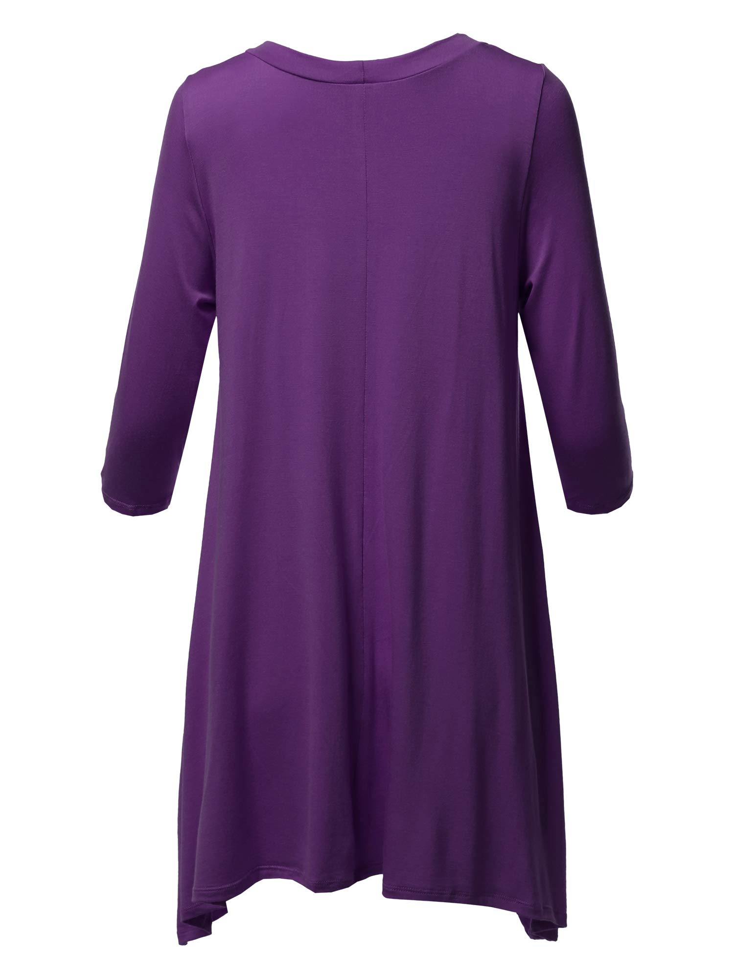 Emma Women's Casual Loose Fit Dolman Sleeve Tunic Dress Top - Comfortable Flowy Blouse for Everyday Wear, Work & Weekend Outfits