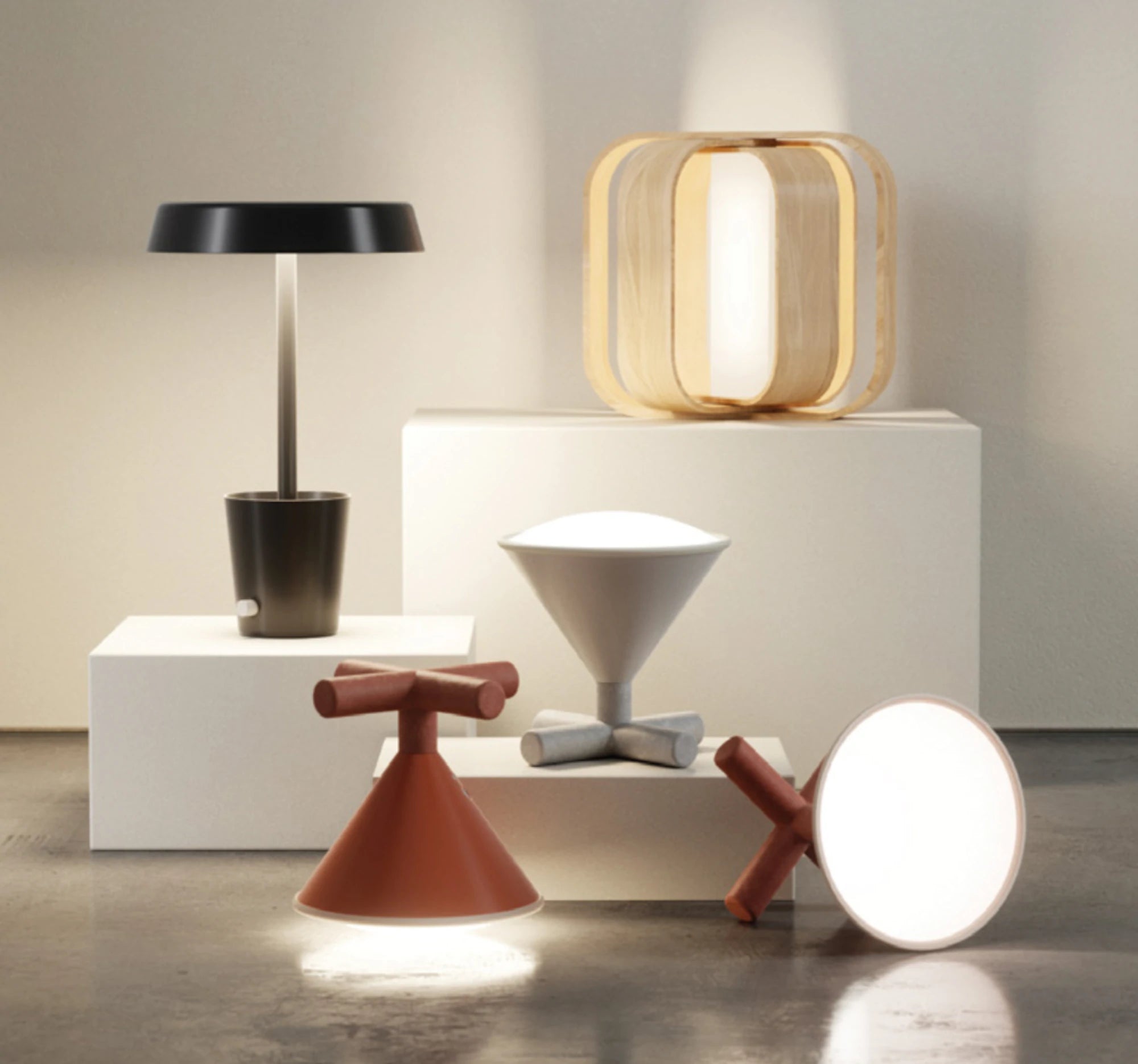 Modern Cono Stack Lamp - Adjustable LED Table Light for Bedroom, Living Room & Office - Stylish Minimalist Design with Warm White Light for Home Decor & Workspace