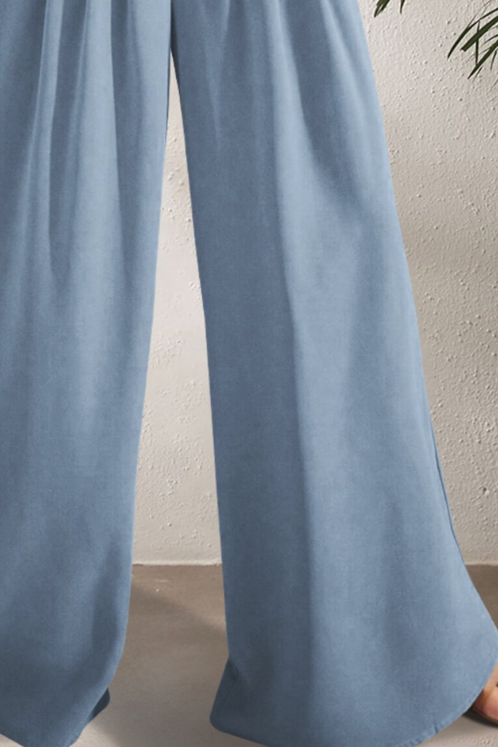 Stylish High Waist Pocketed Wide Leg Pants for Women - Comfortable & Flowy Lounge Pants for Casual Wear, Work or Travel