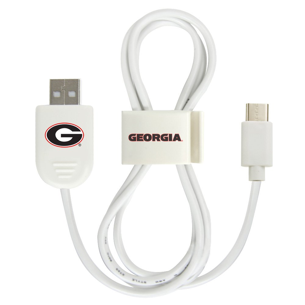 Georgia Bulldogs USB-C Charging Cable with QuikClip - Fast Charging & Durable for iPhone 15, Samsung Galaxy, iPad - Perfect for Home, Office & Travel Accessories