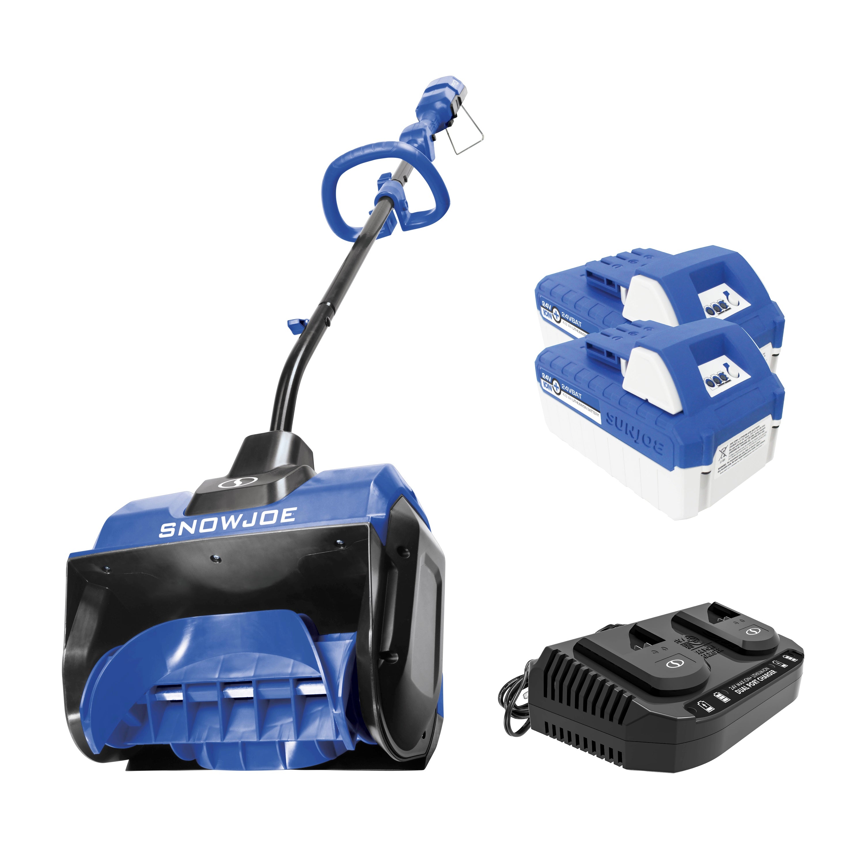 Snow Joe 24V X2 13SS Cordless Electric Snow Shovel Kit with 13-Inch Blade | Includes 2 x 4.0Ah Lithium-Ion Batteries & Dual Port Charger | Perfect for Driveways, Walkways & Small Snow Removal Jobs