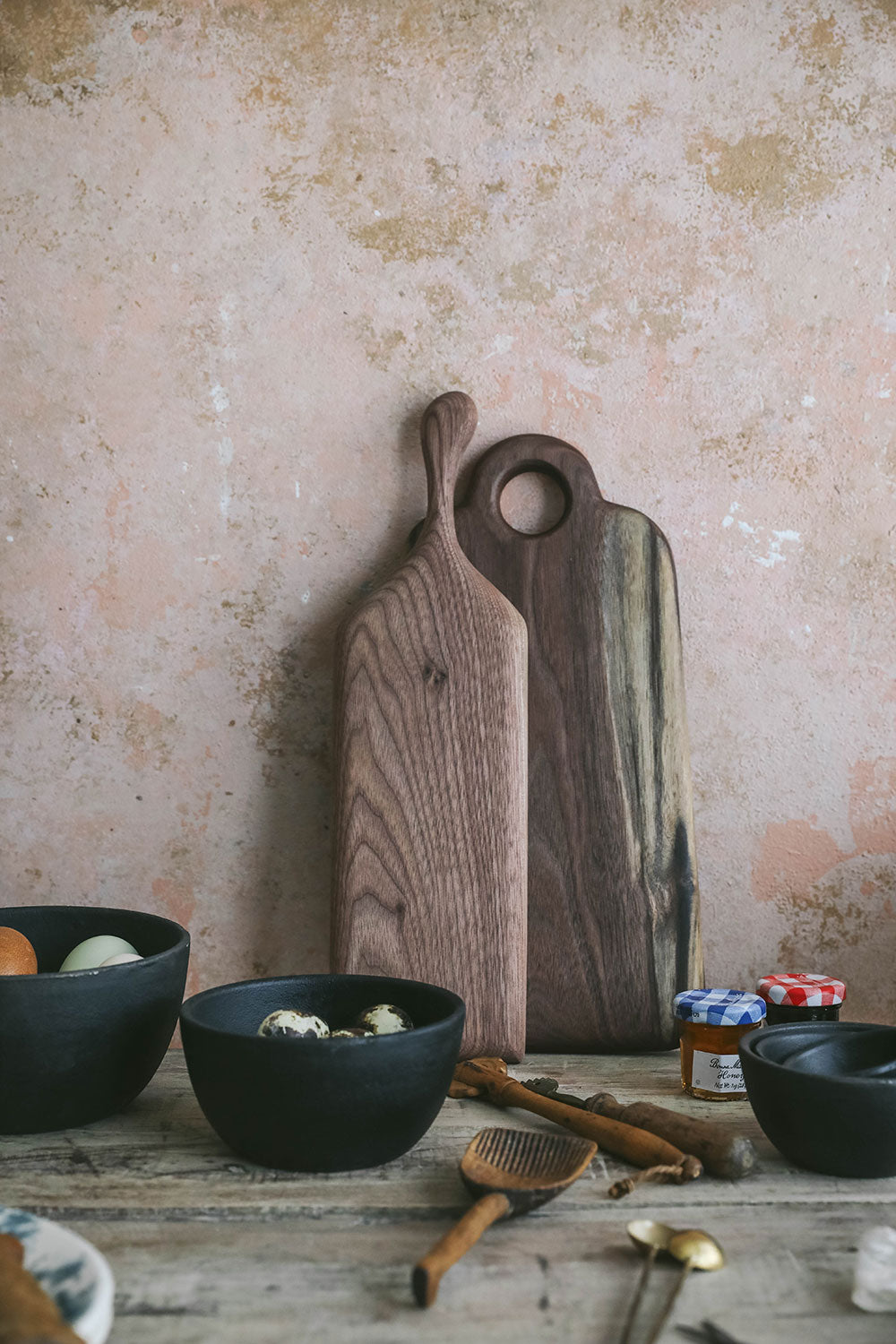 Premium Walnut Wood Hanging Charcuterie Board - Perfect for Cheese, Charcuterie & Entertaining - Elegant Kitchen Decor & Party Serving Tray