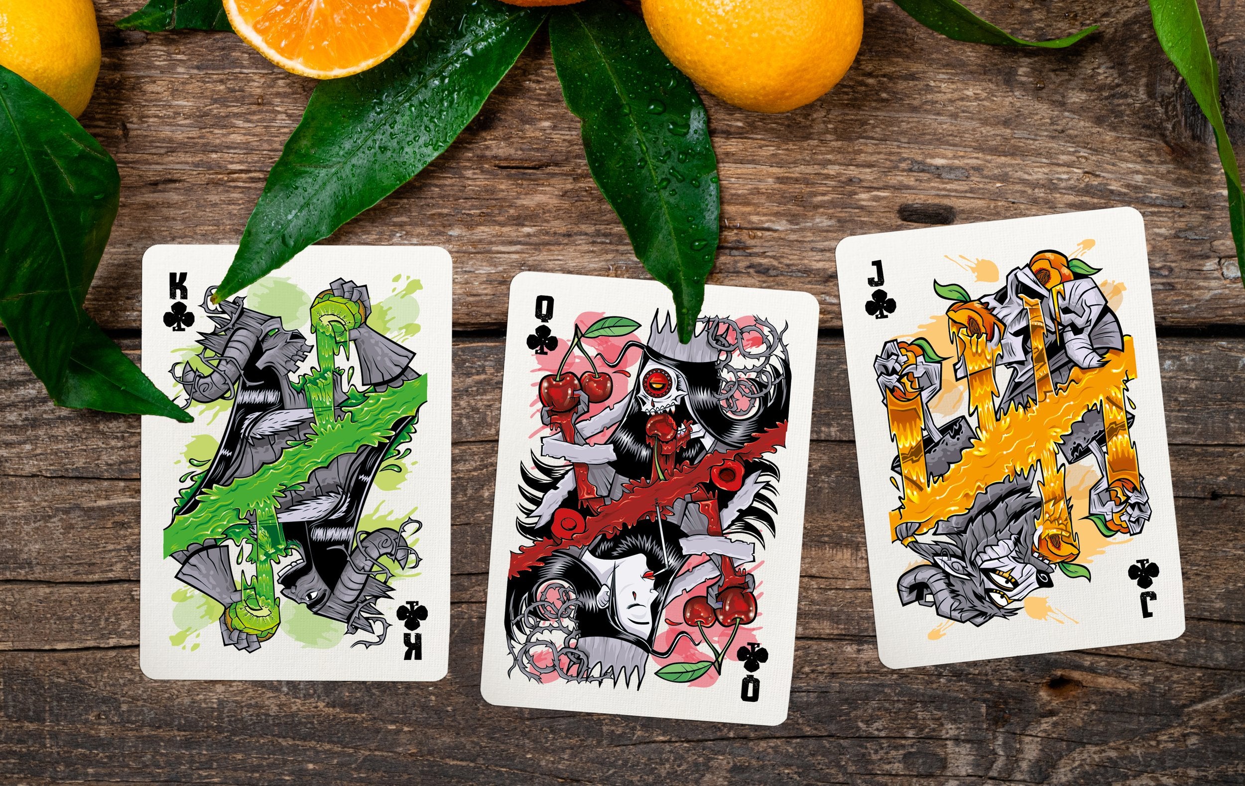 Juic'd Playing Cards - Premium Quality Poker Cards for Adults & Teens - Perfect for Poker Nights, Magic Tricks, and Game Nights - Durable & Stylish Deck for Casino Games, Cardistry, and Collectors