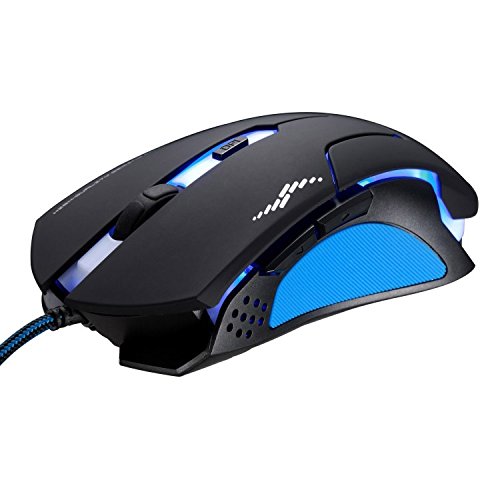LUNCA 3-Color RGB Gaming Mouse - 1200/1600/2400 DPI Adjustable USB Optical Mouse for PC & Laptop - Perfect for FPS, MOBA Games & Office Work