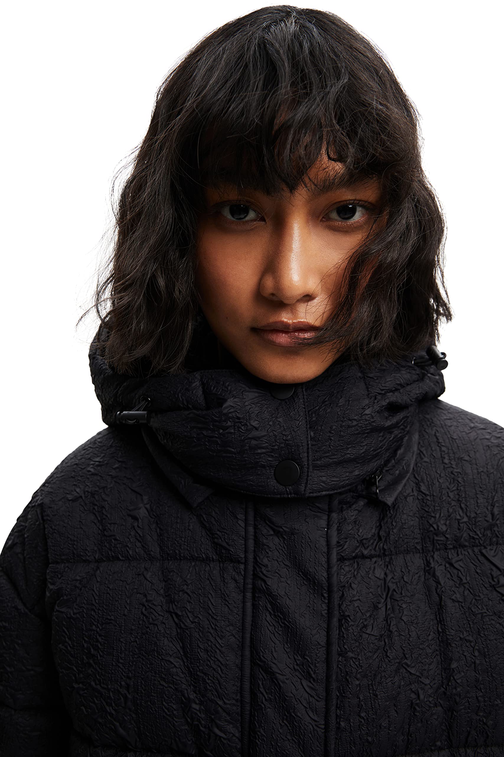 Desigual Women's Padded Short Overcoat Jacket - Stylish Winter Coat with Warm Padding for Casual Outings, Work & Travel