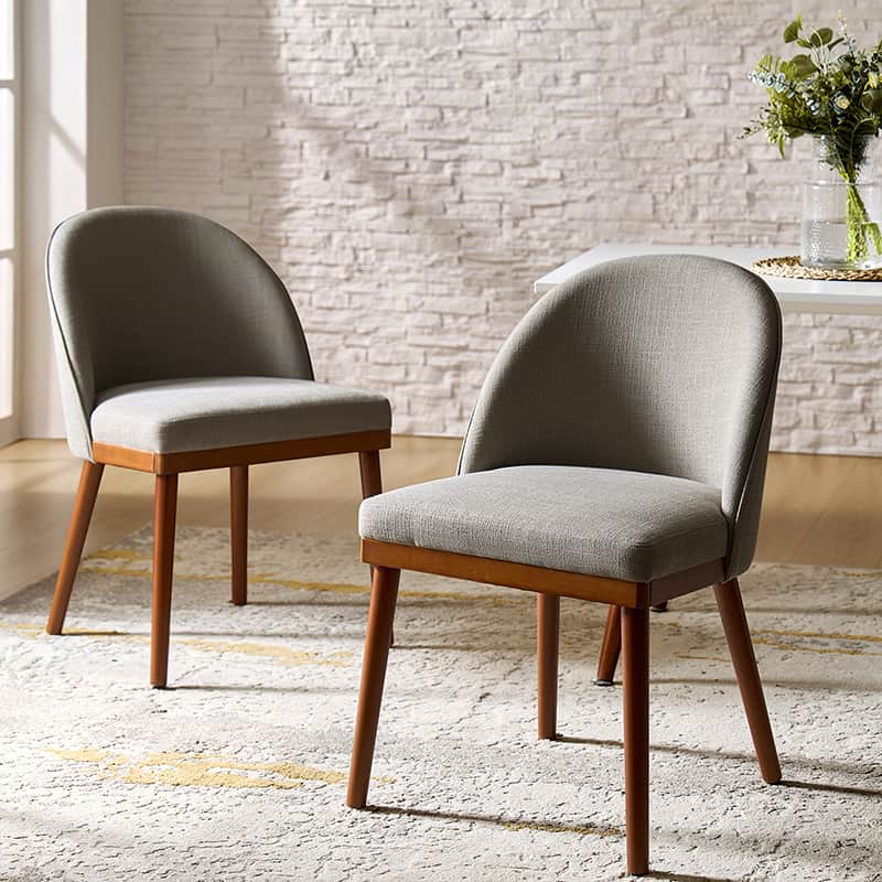 Serta Upholstered Dining Chairs with Solid Wood Legs - Comfortable Modern Kitchen & Dining Room Seating (Set of 2/4/6) for Home, Restaurant, or Office Use
