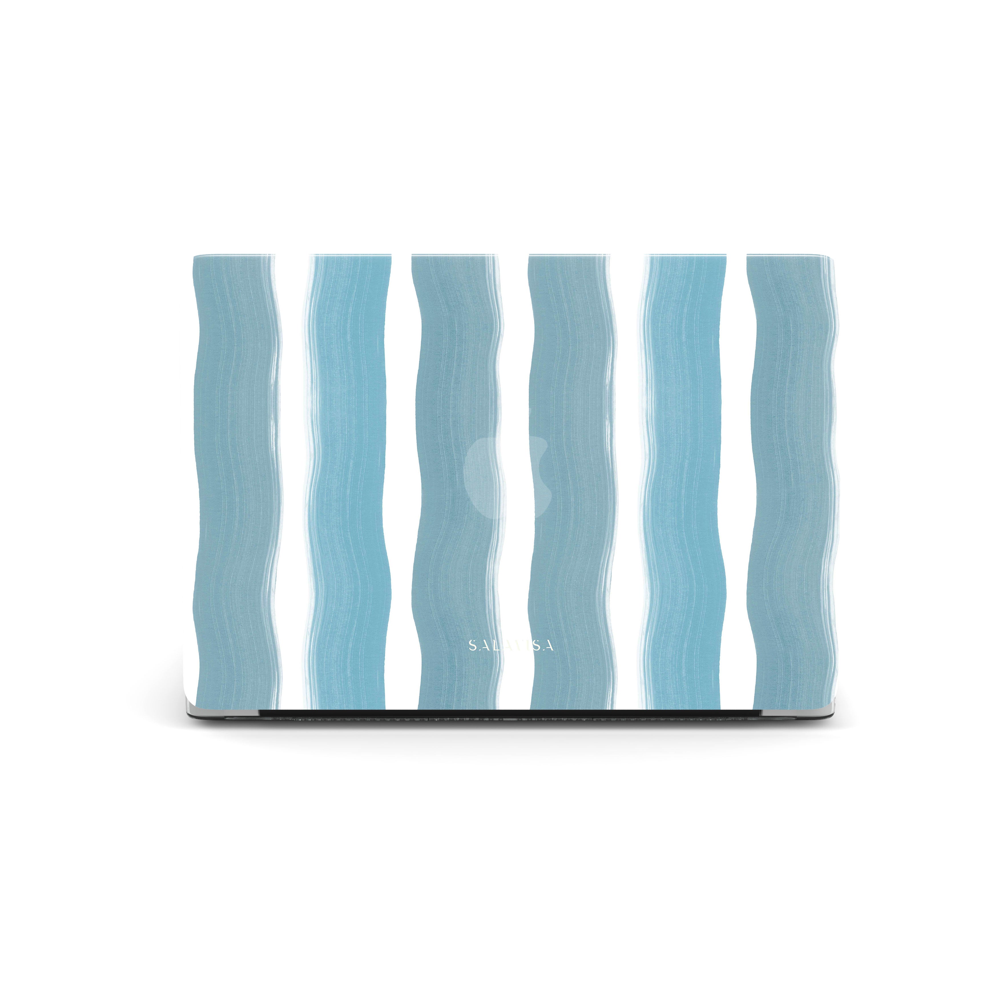 Premium Blue Currents MacBook Case - Slim Protective Cover for MacBook Air/Pro 13 14 16 inch - Durable Scratch-Resistant Shell for Work, Travel & School