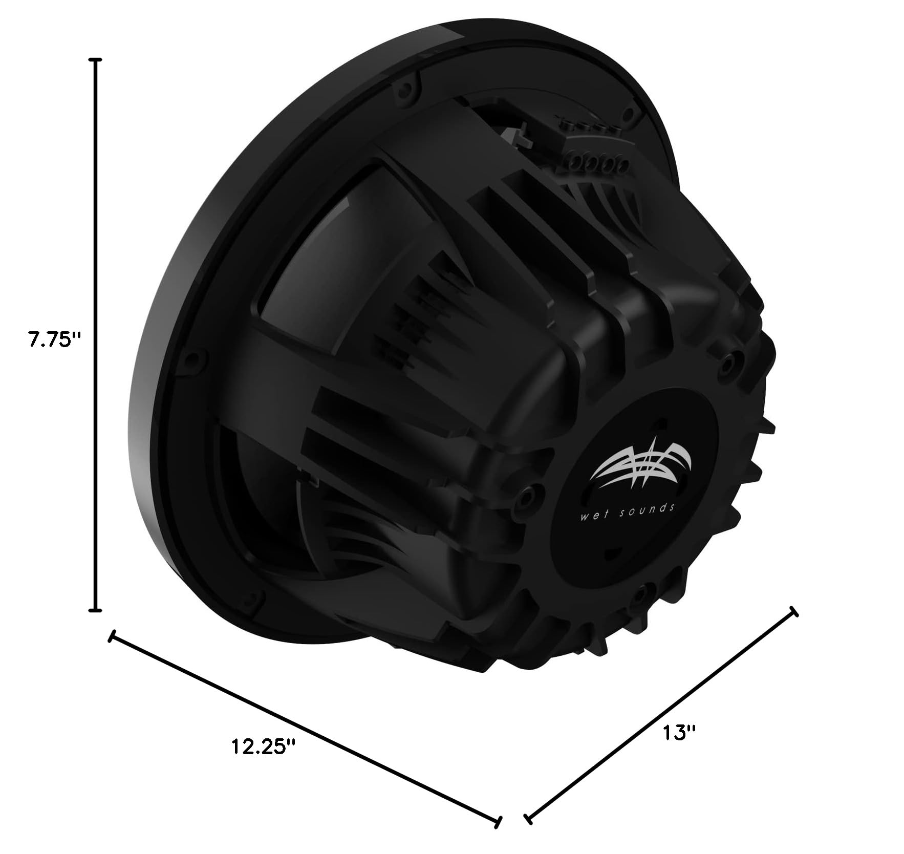 Wet Sounds Recon 10 FA-BG 10 Inch Free Air Subwoofer with Black Grille - Premium Marine & Car Audio Bass Speaker for Boats, Trucks & SUVs