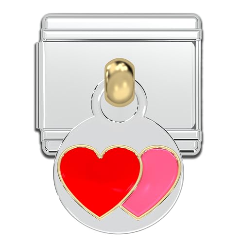 Dangle Red and Pink Hearts