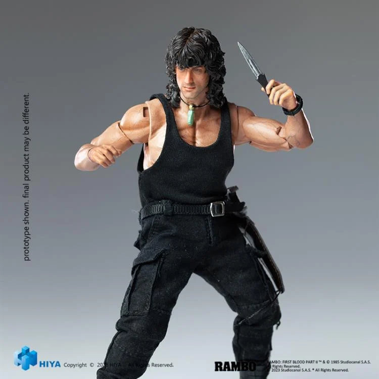 Rambo III Super Series John Rambo 1/12 Scale Collectible Action Figure - Perfect for Movie Fans, Collectors & Display